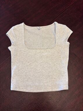 Garage Light Gray Short Sleeve Top